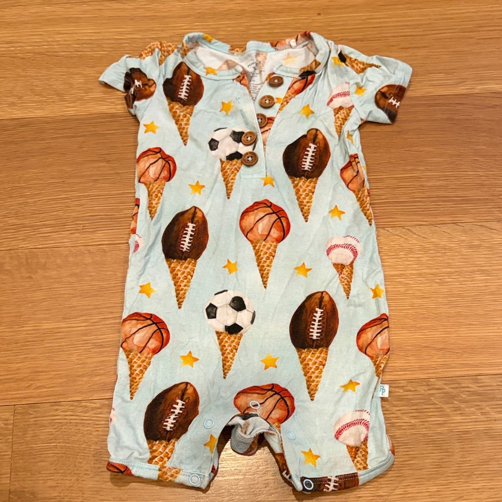 Ice Cream Sports Print romper
